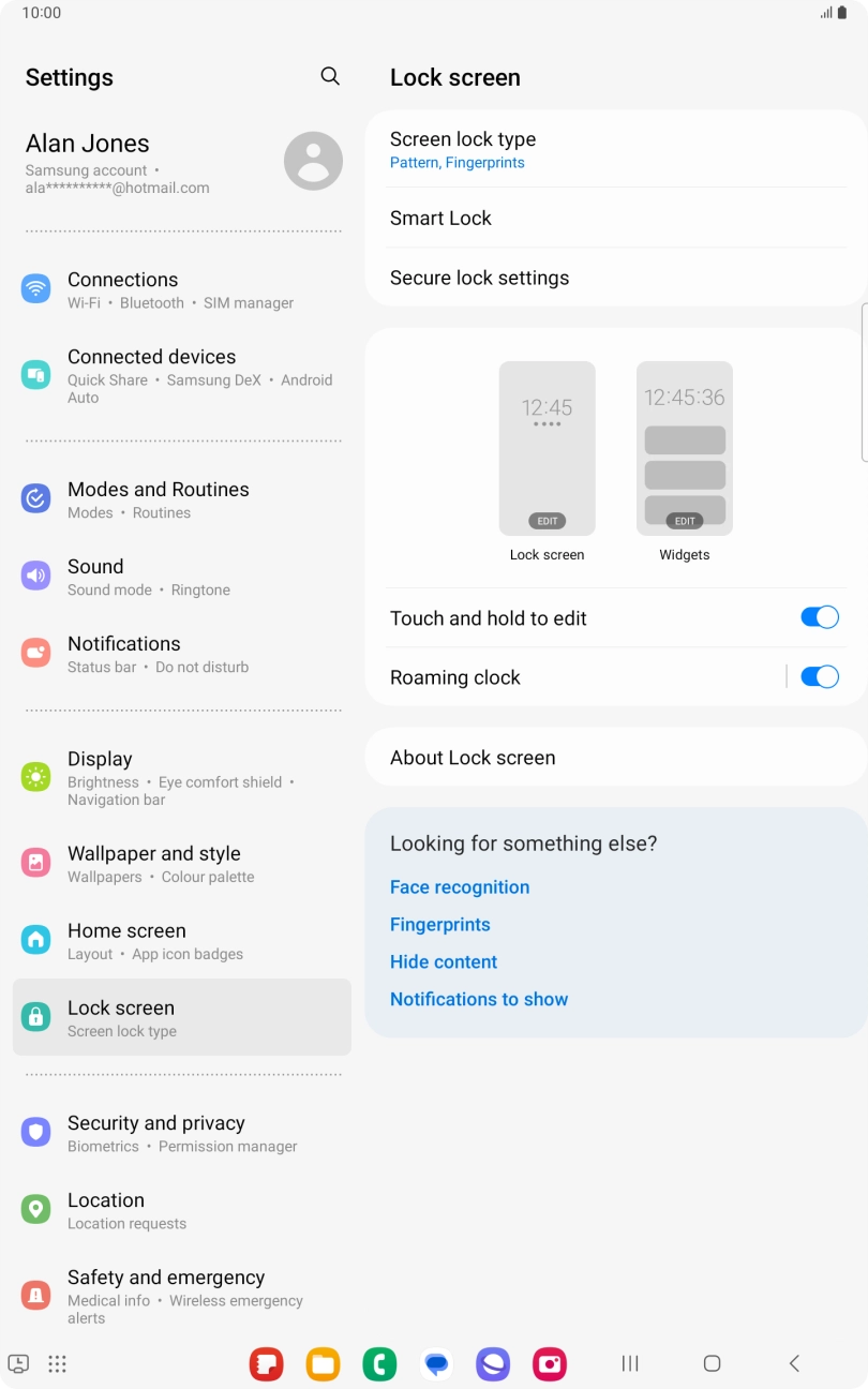 Press Screen lock type and key in the additional lock code you created earlier.