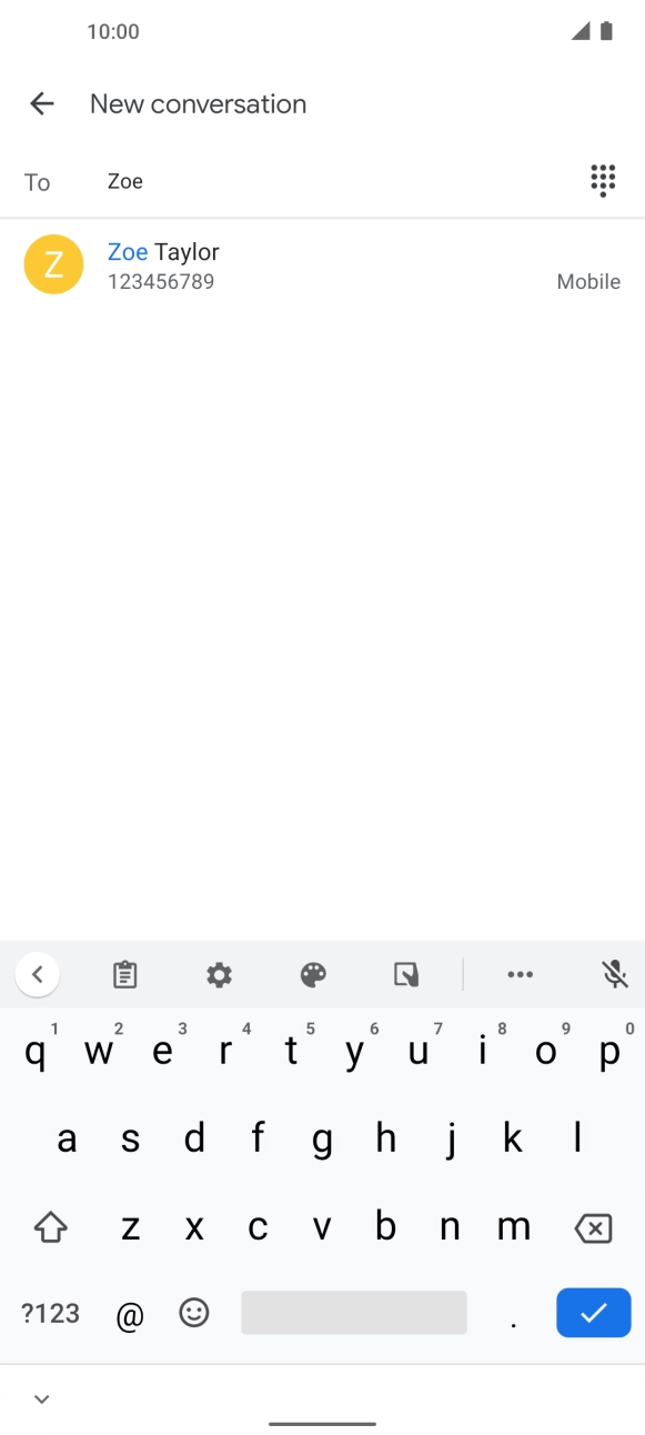 Press the required contact. Press the required contact.