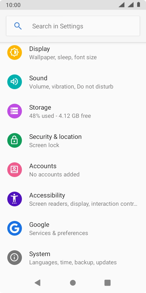 Press Security & location.