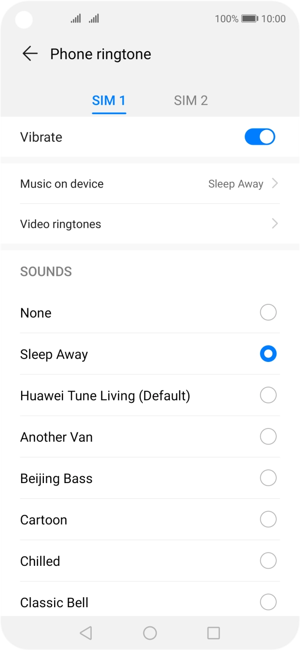 Press the Home key to return to the home screen.