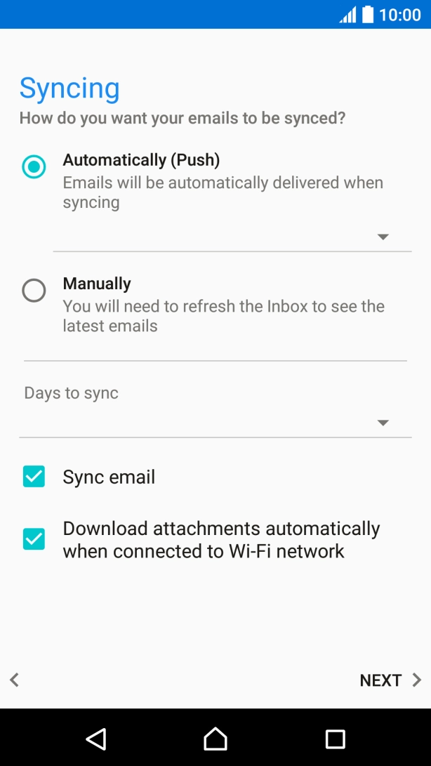Press the drop down list below 'Automatically (Push)'. Press the drop down list below 'Automatically (Push)'.