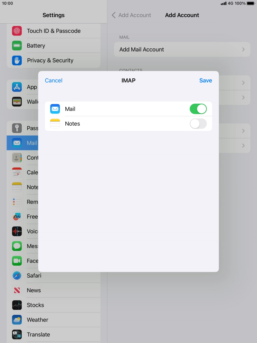 Press Save. Your email account has now been set up. To select more settings for incoming and outgoing server, proceed with the following steps.