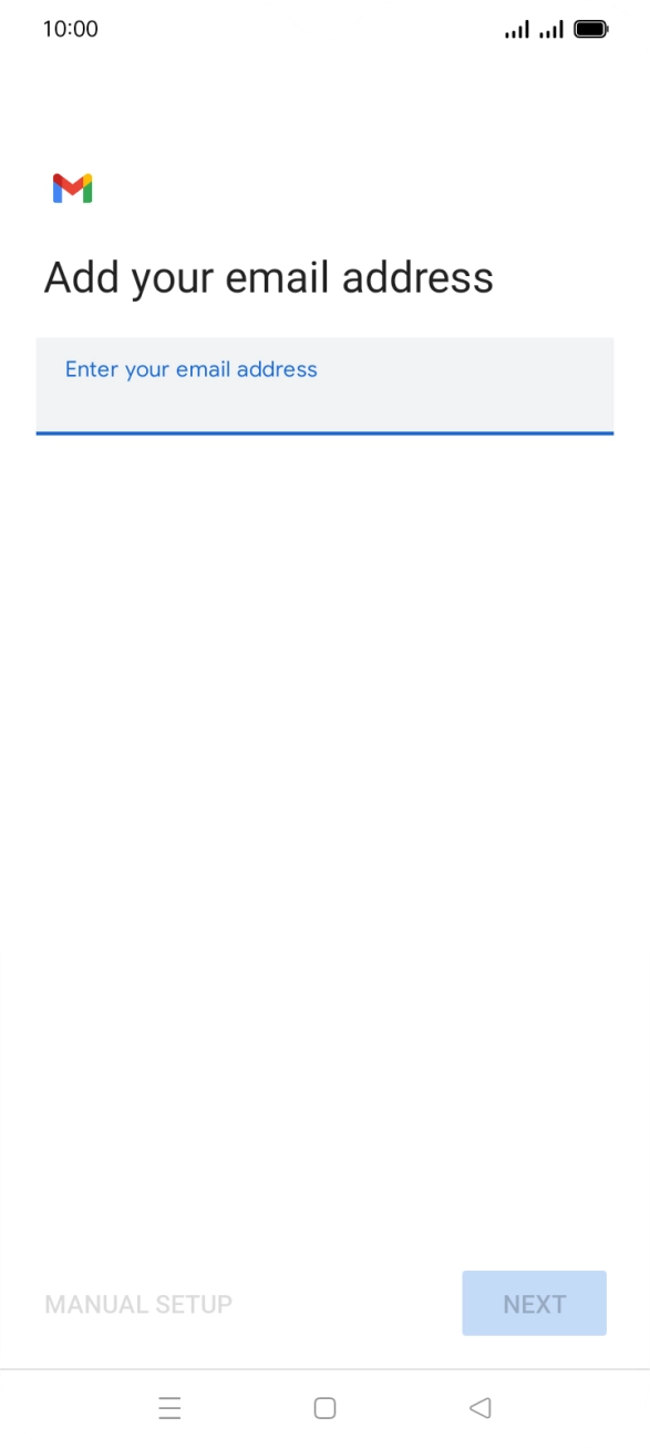 Press the field below 'Enter your email address' and key in your email address. Press the field below 'Enter your email address' and key in your email address.