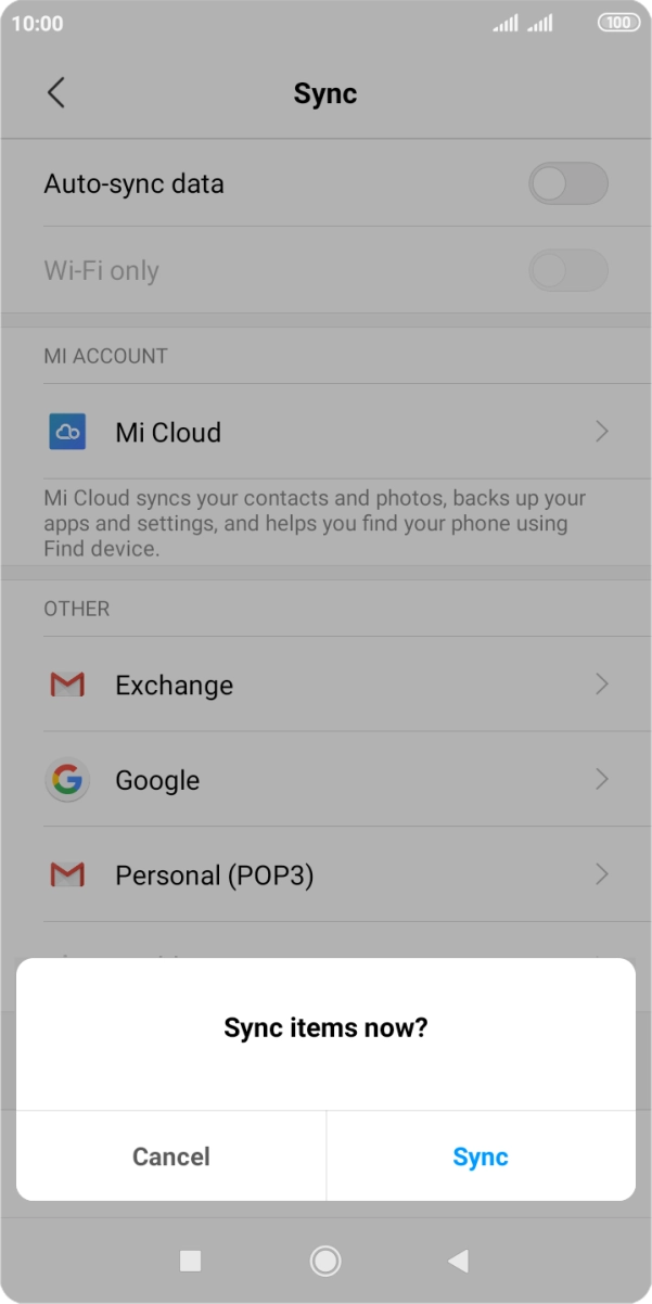 If you turn on the function, press Sync.