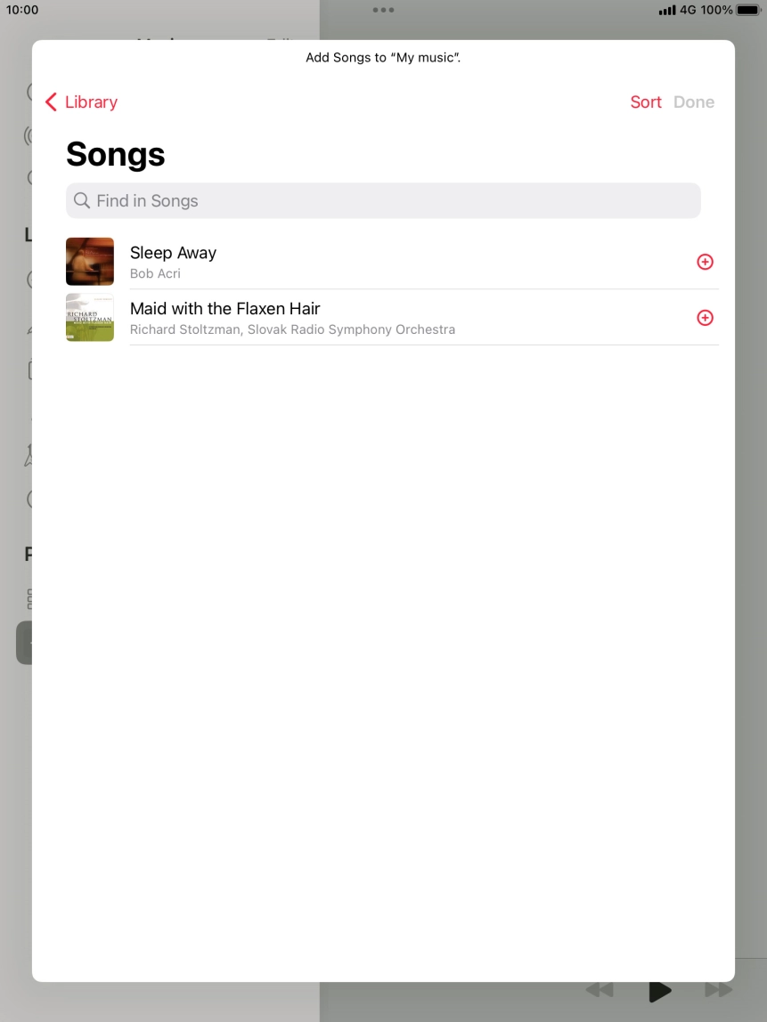 Go to the required category and press the required audio file.