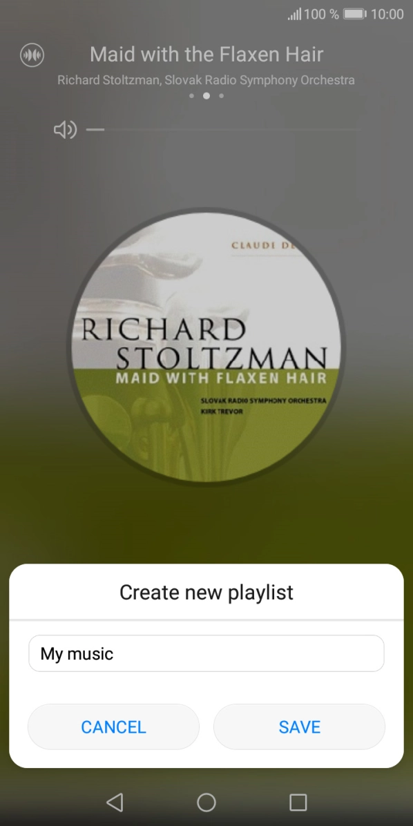 Key in a name for the playlist and press SAVE.