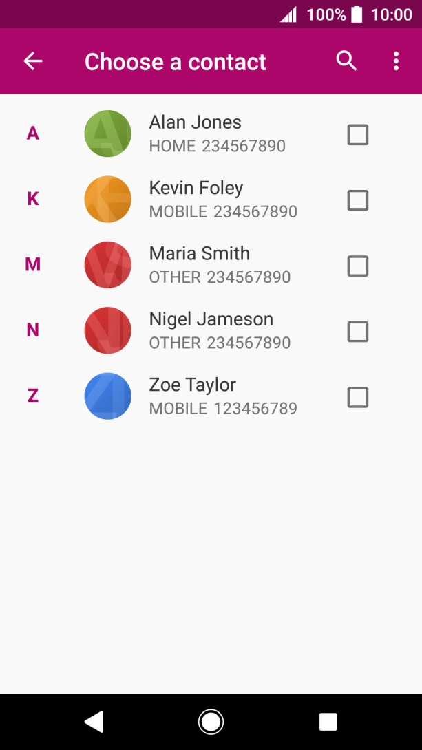 Press the menu icon.