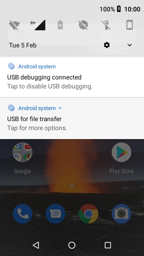Press Tap for more options..