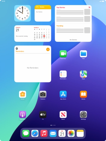 Slide your finger downwards starting from the top right side of the screen.