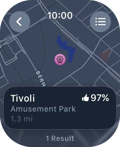Press the required destination.