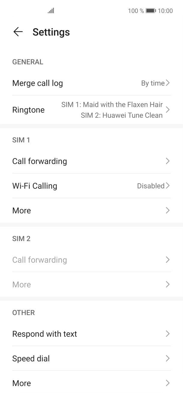 Press Call forwarding.