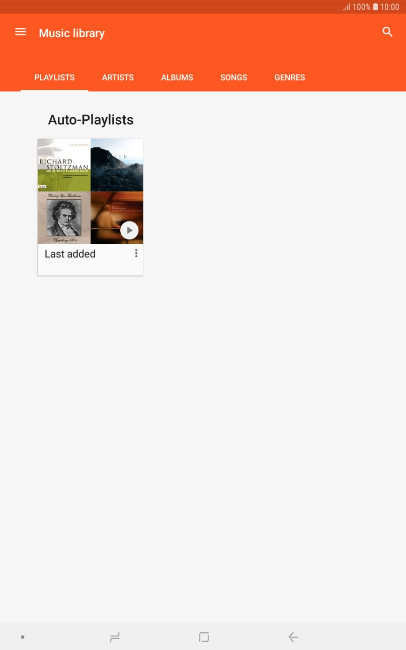 Press the required category and go to the required audio file. Press the required category and go to the required audio file.