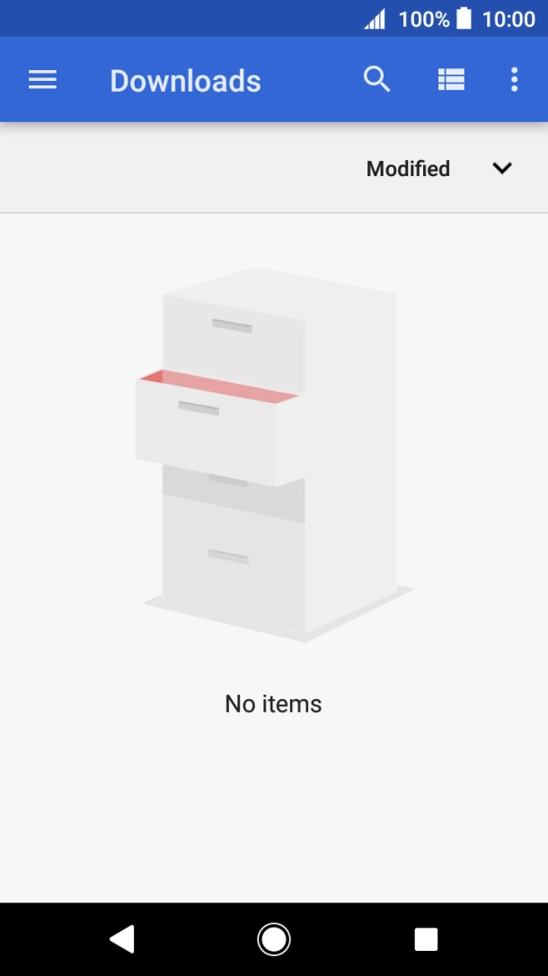 Slide your finger right starting from the left side of the screen.