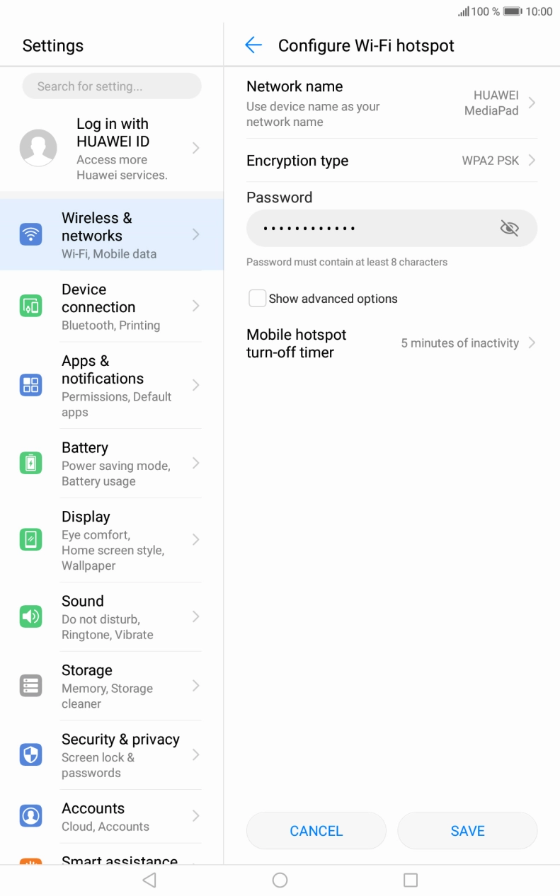 Press SAVE. Press SAVE.