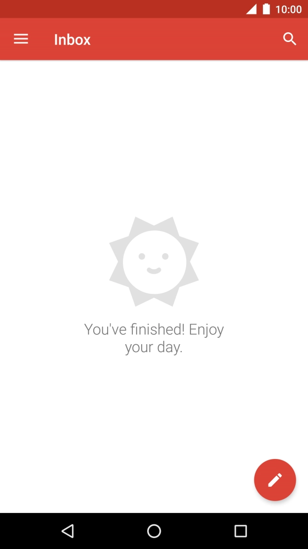 Slide your finger right starting from the left side of the screen.