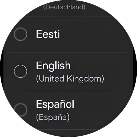 Press the required language. Press the required language.