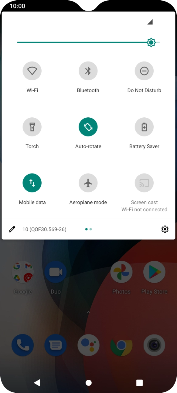 Press the settings icon.