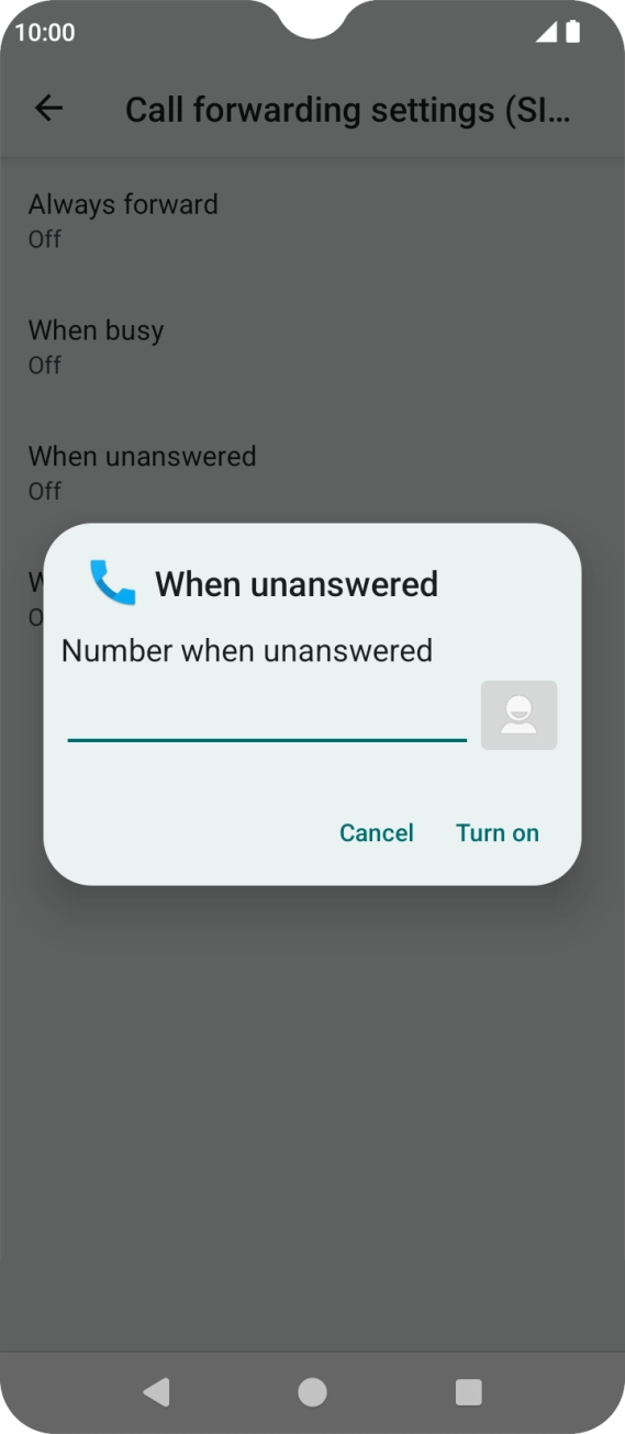 Key in 901 and press Turn on.