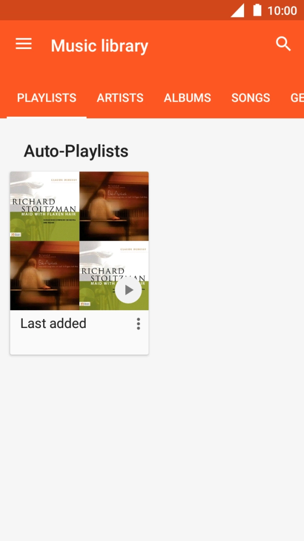 Press the required category and go to the required audio file.