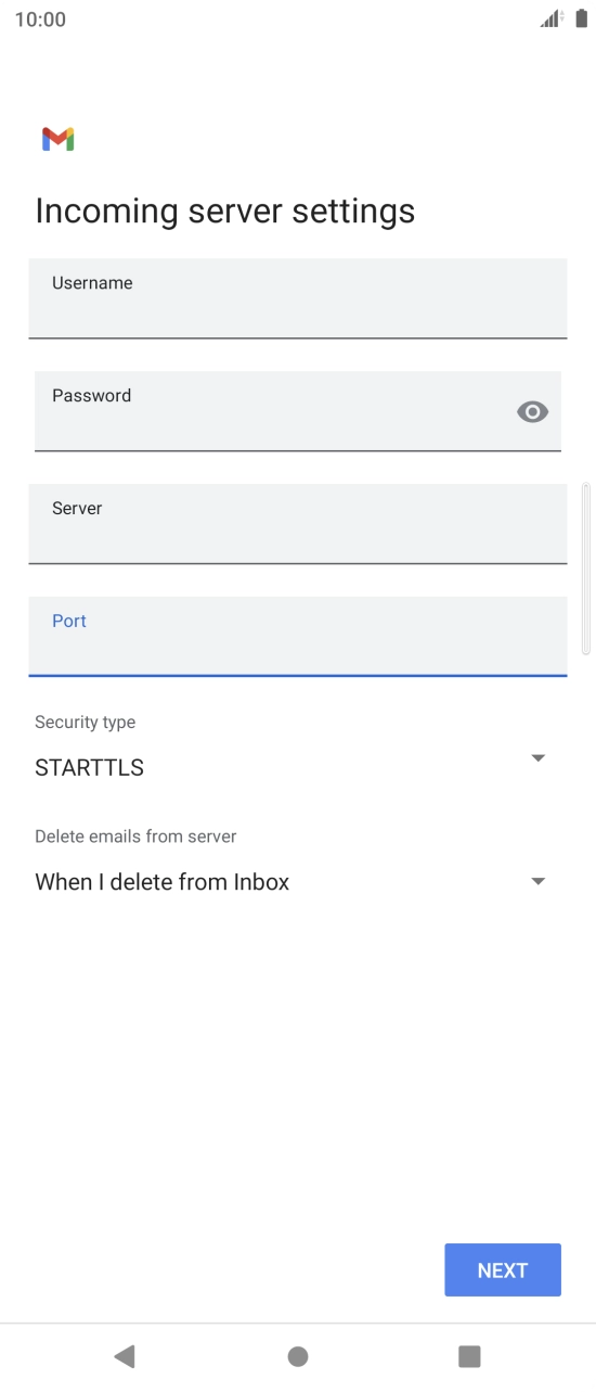 Press the drop down list below 'Security type'. Press the drop down list below 'Security type'.