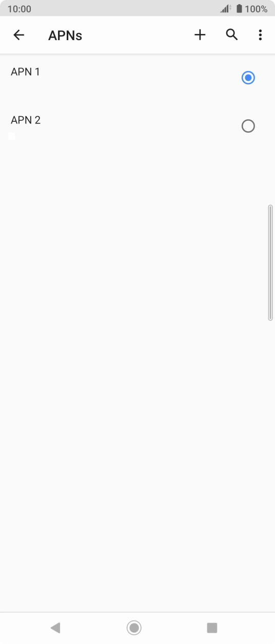 Press the field next to the data connection to activate it. Press the field next to the data connection to activate it.