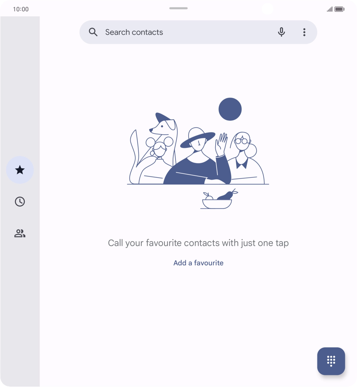 Press the menu icon.