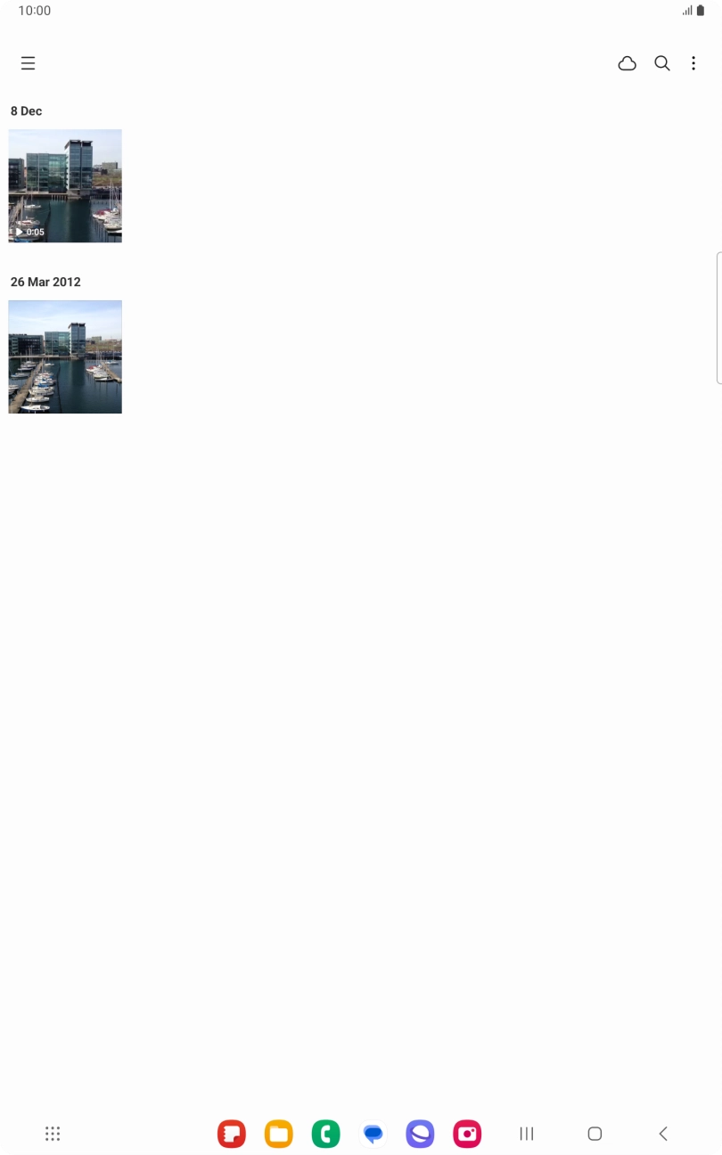Press and hold the required picture or video clip.