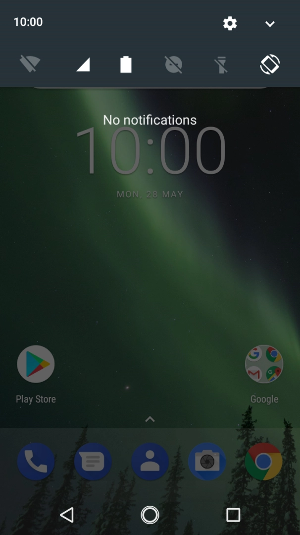 Press the settings icon. Press the settings icon.