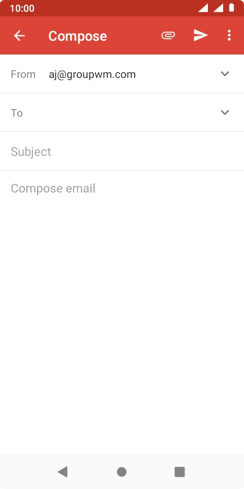 Press the field next to 'To' and key in the first letters of the recipient's name.