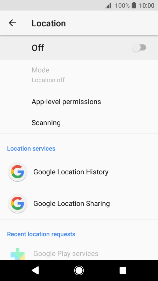 Press the indicator to turn the function on or off.