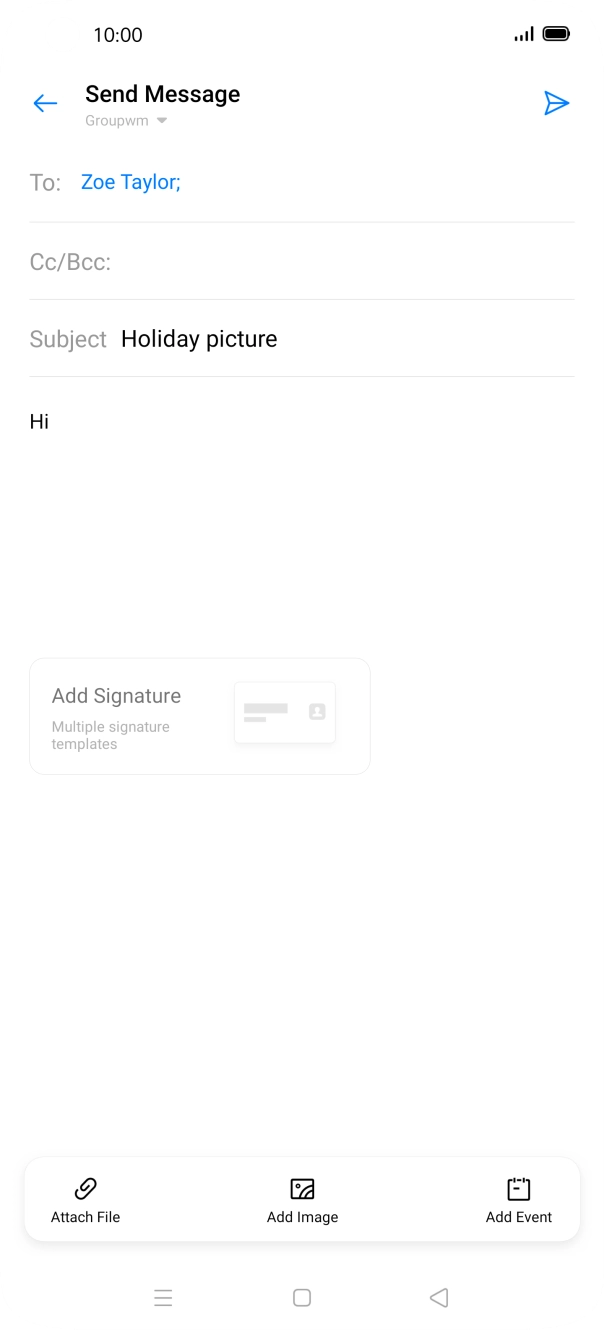 Press Attach File and go to the required folder. Press Attach File and go to the required folder.