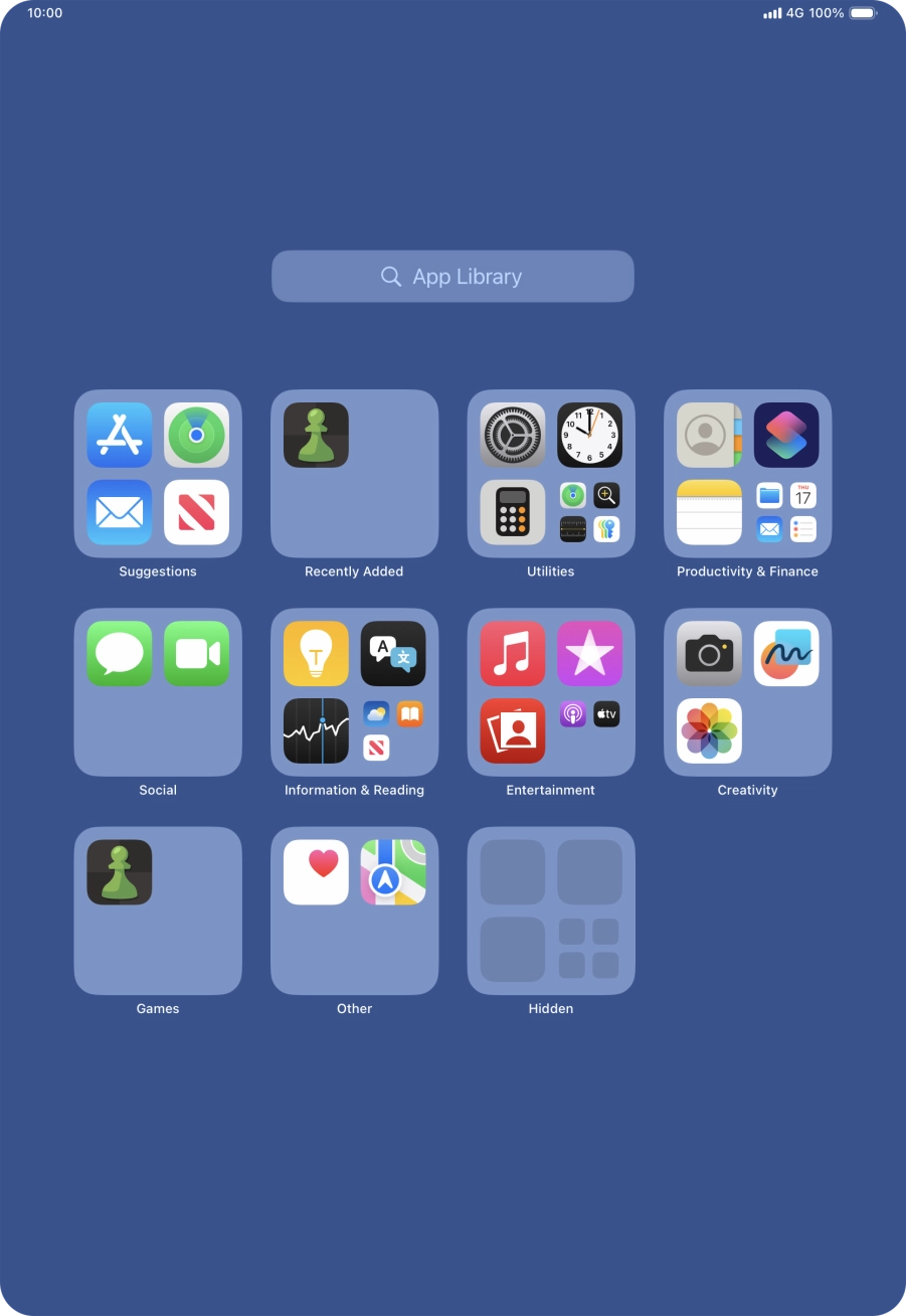 Press the required app. Press the required app.