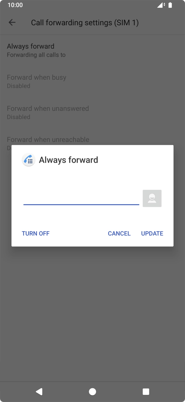 Press TURN OFF. Press TURN OFF.