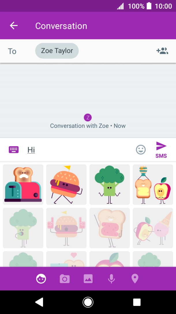 Press the picture icon. Press the picture icon.