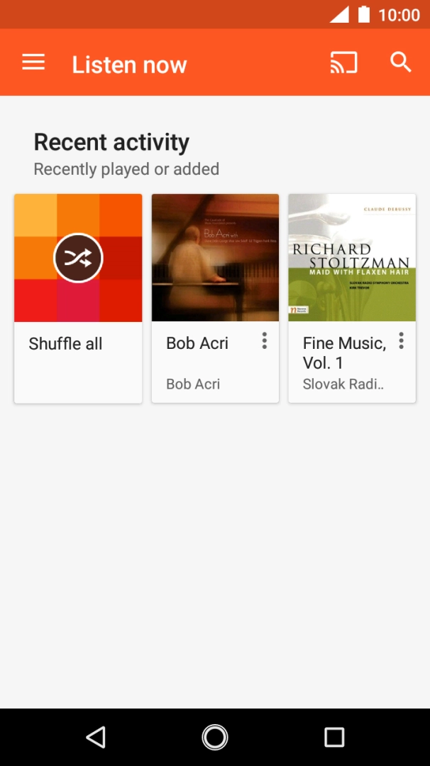 Slide your finger right starting from the left side of the screen.