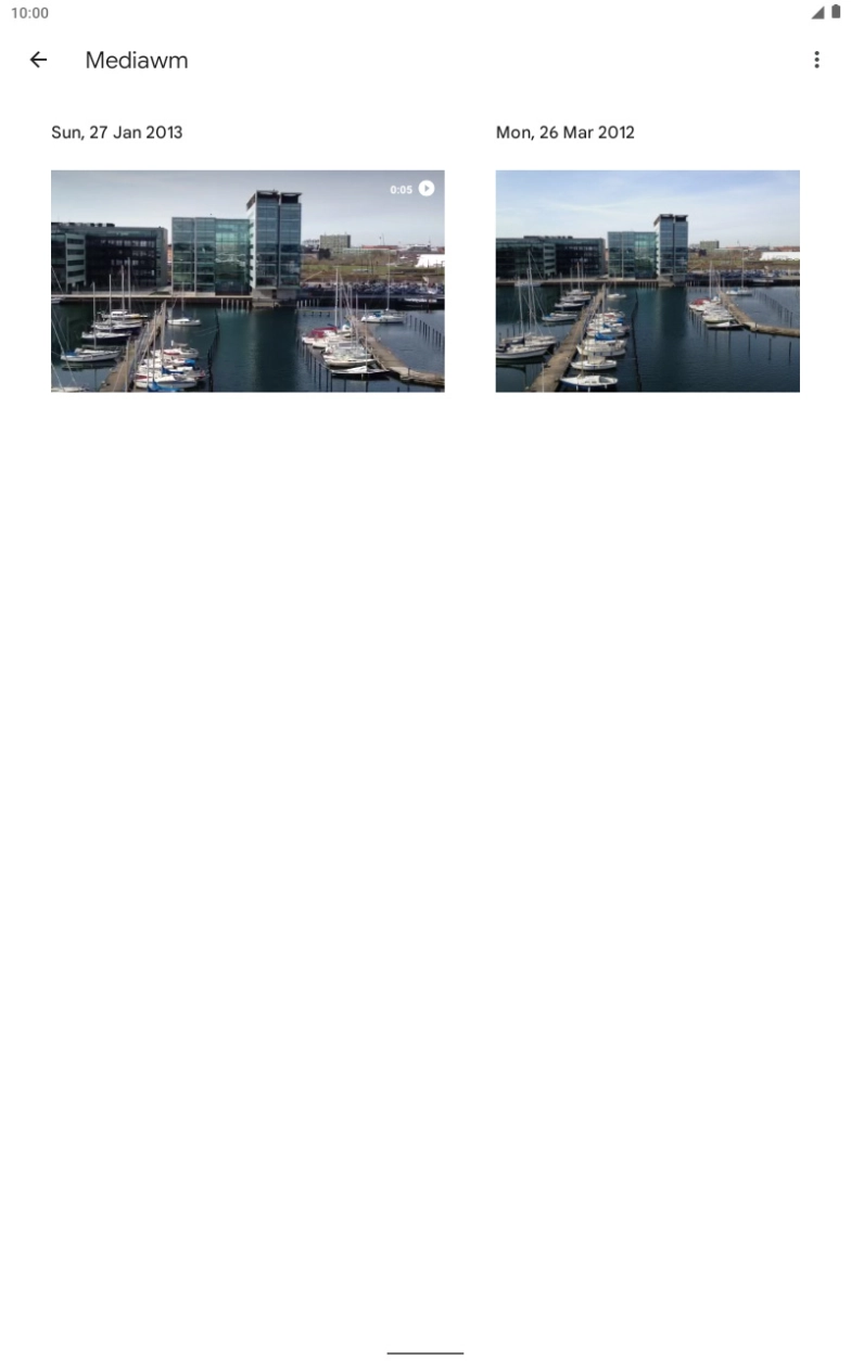 Press and hold any picture or video clip. Press and hold any picture or video clip.