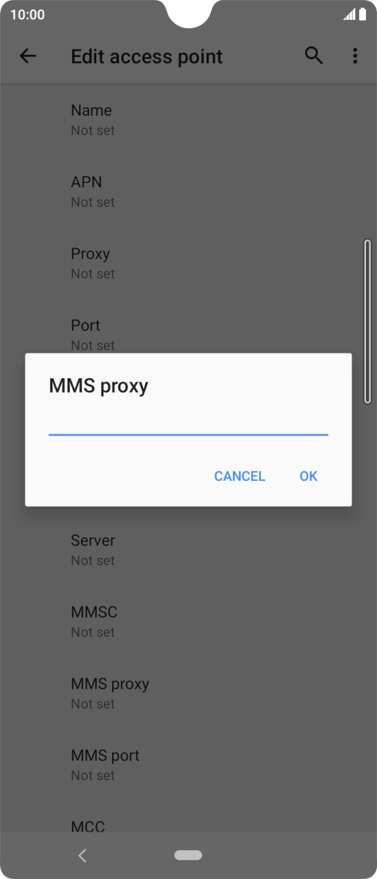Key in 82.132.254.1 and press OK. Key in 82.132.254.1 and press OK.