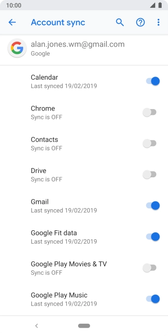 Press the indicator next to 'Contacts'.