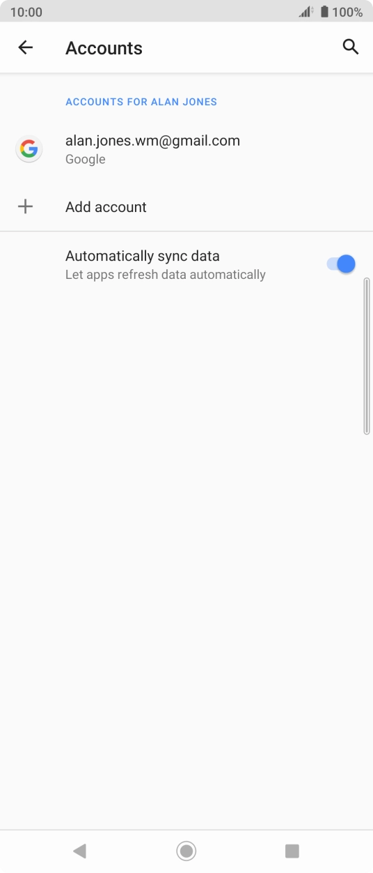 Press Add account. Press Add account.