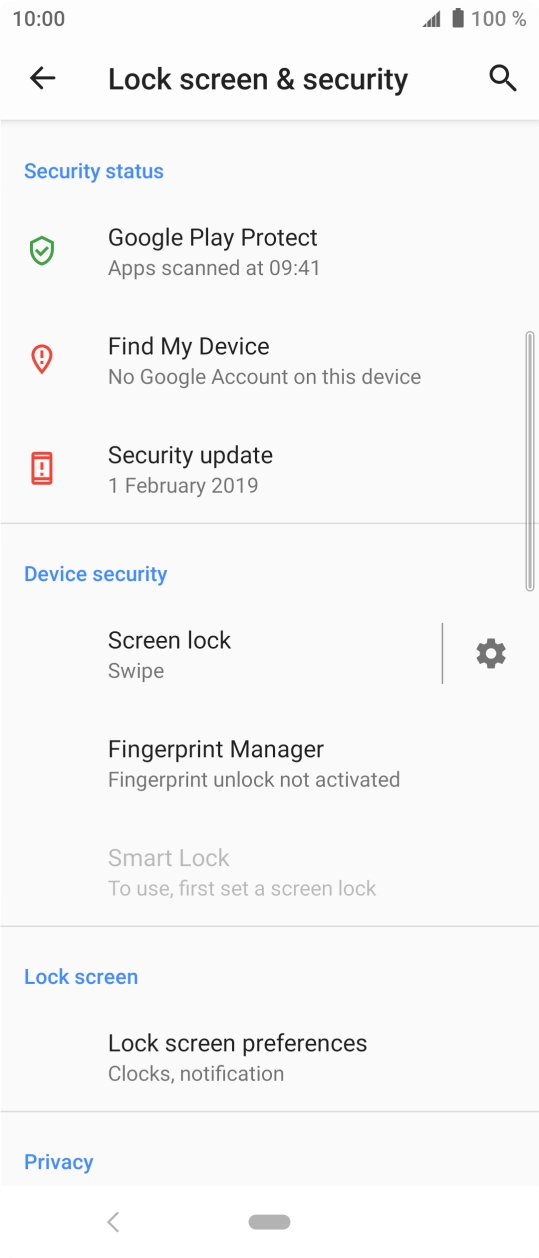 Press Fingerprint Manager. Press Fingerprint Manager.