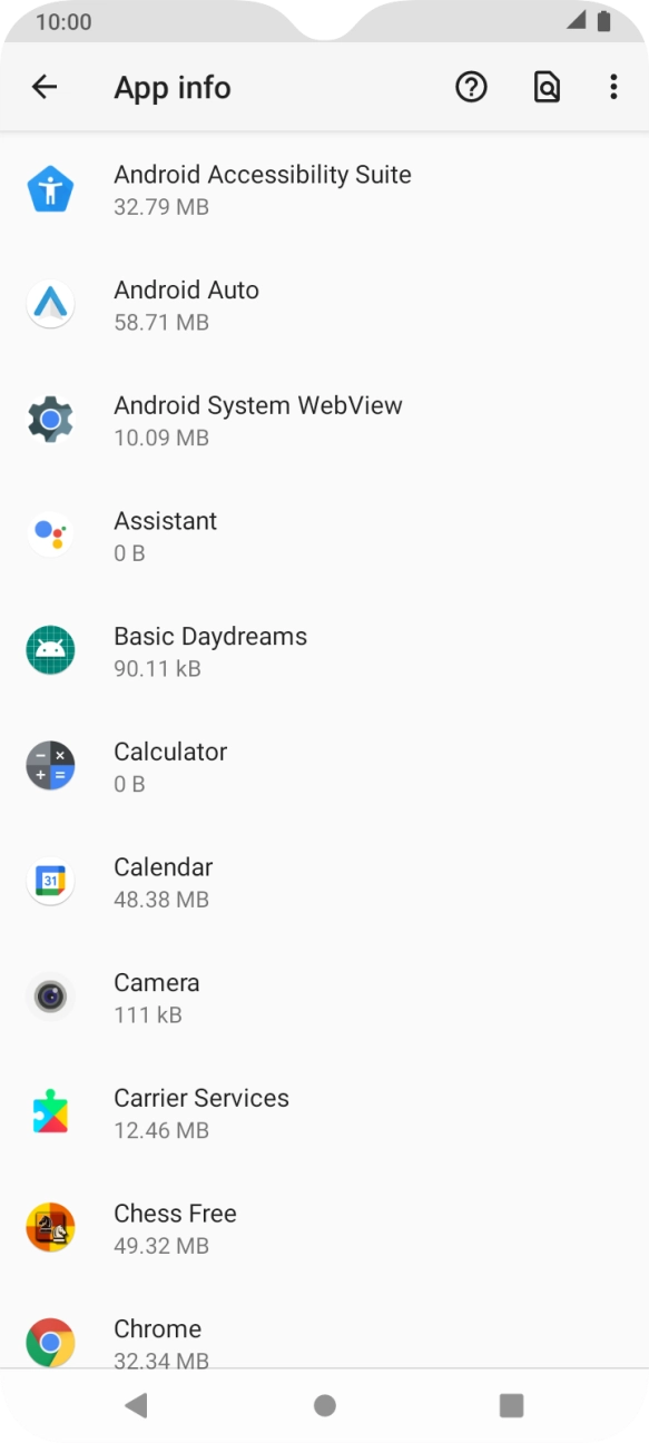Press the required app.