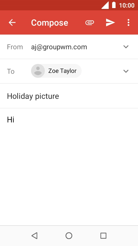 Press the attachment icon.