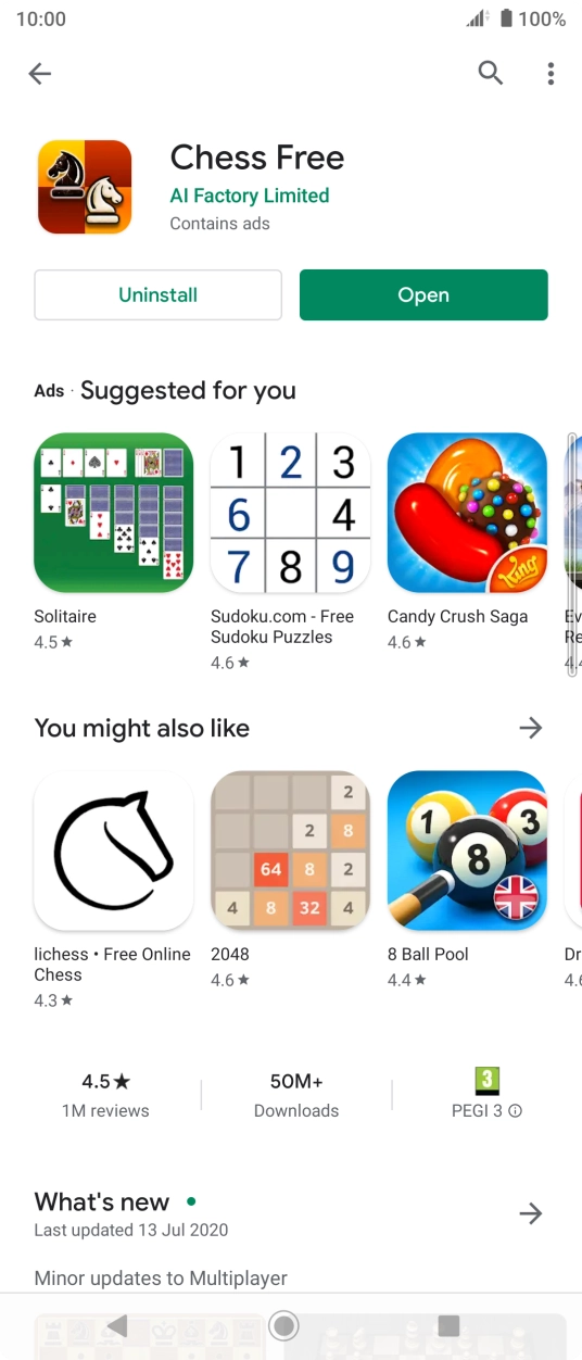 Press the Home key to return to the home screen.