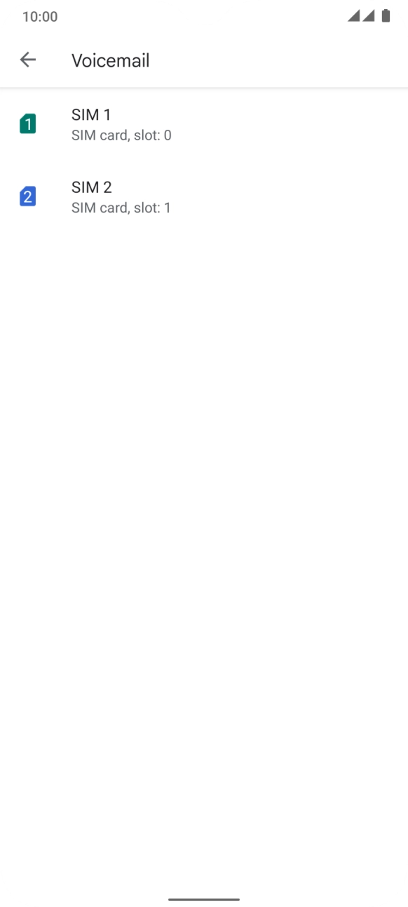 Press the required SIM.