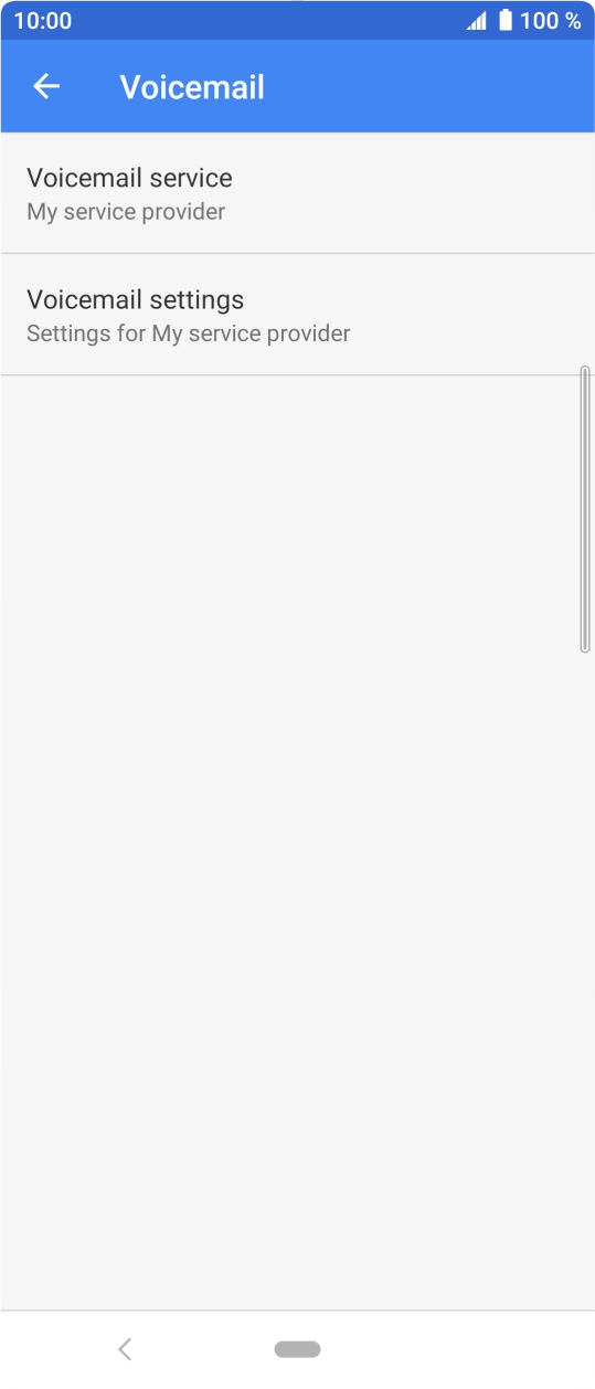 Press Voicemail settings.
