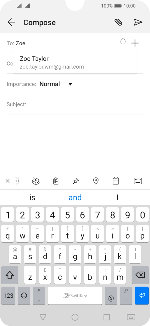 Press the required contact. Press the required contact.