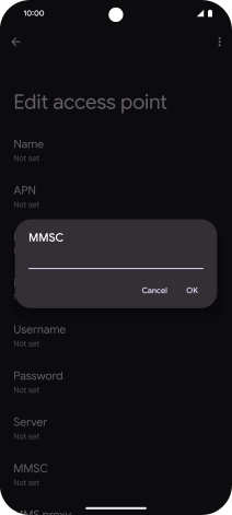 Key in http://mmsc.mms.o2.co.uk:8002 and press OK.
