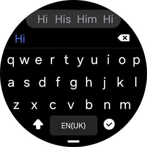 Press the confirm icon.