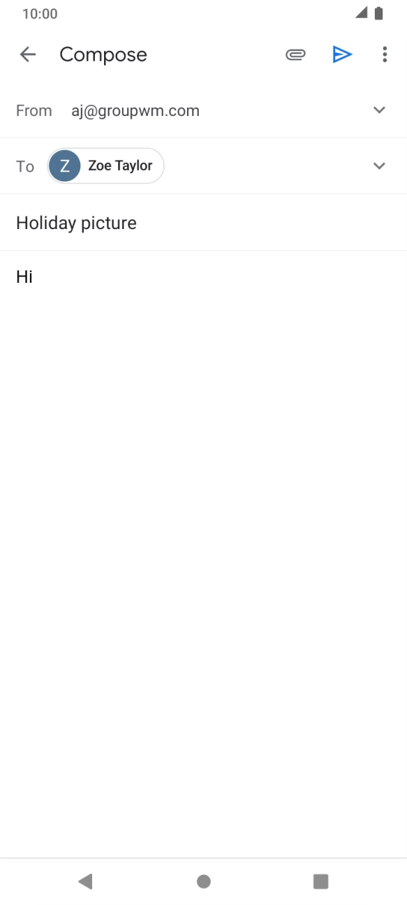 Press the attachment icon.