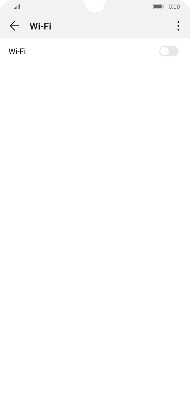 Press the indicator next to 'Wi-Fi' to turn on the function. Press the indicator next to 'Wi-Fi' to turn on the function.
